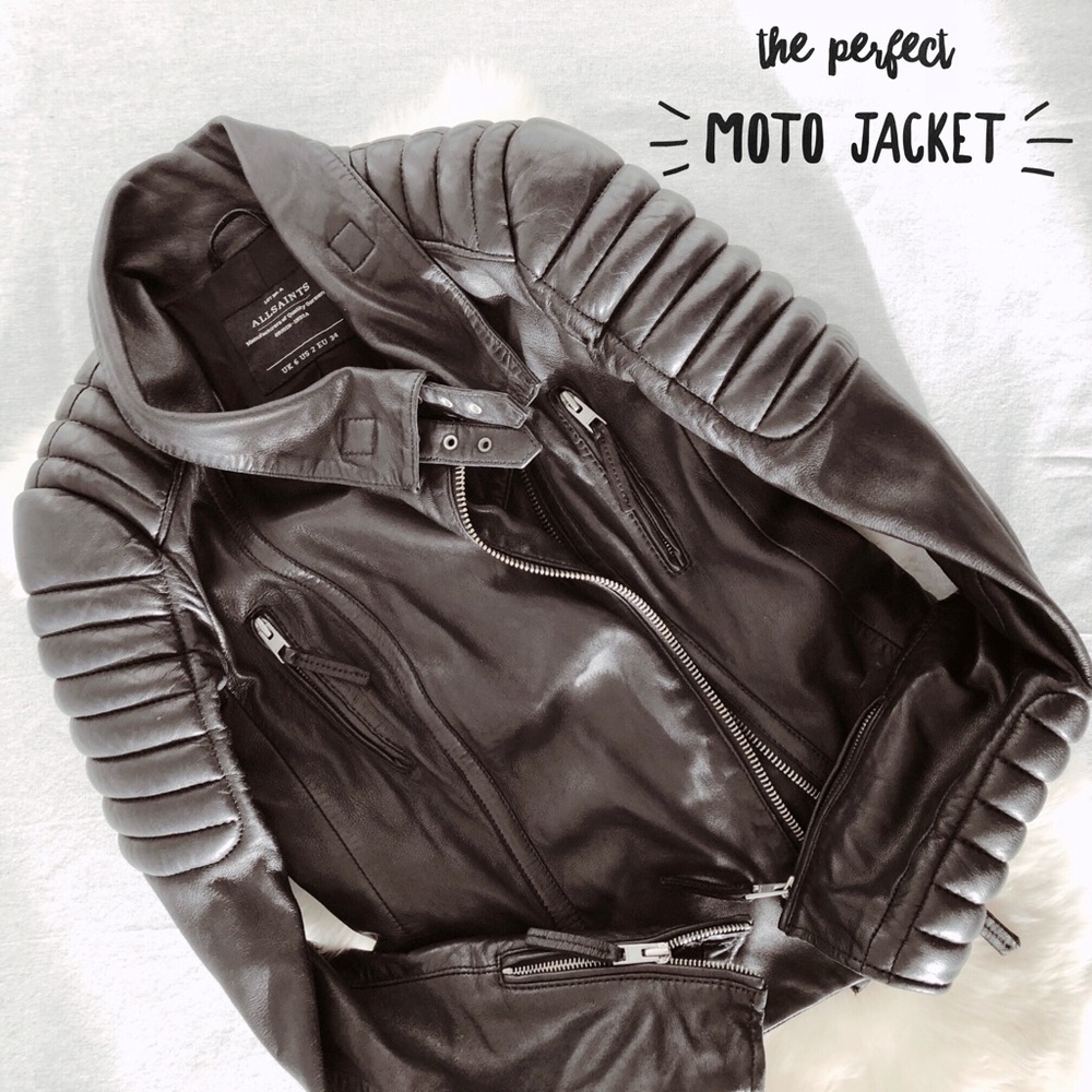 All Saints Steine Leather Jacket- Size 2